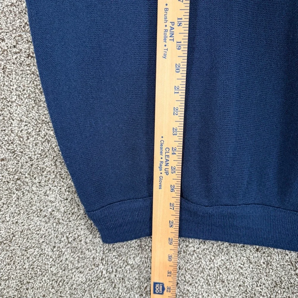 Vintage Izod Sweater Vest Mens XL Blue Acrylic V-Neck Golf Preppy Made In USA